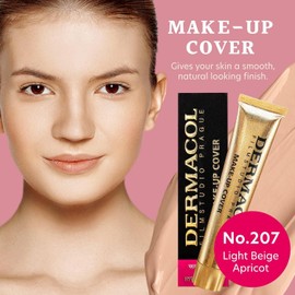 Dermacol - Full Coverage Matte Foundation with SPF 30, Waterproof Foundation for Oily Skin, Acne, & Under Eye Bags, Long-Lasting Makeup, 30g - Shade 207