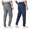 TEX2FIT 2-Pack Men's Active Fleece Joggers with Side Pockets, Jogging