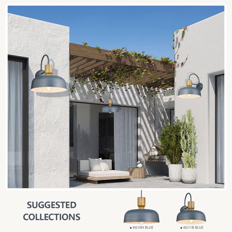 Darkaway Modern Barn Light Fixtures Wall Lamps Sconces with Hammered