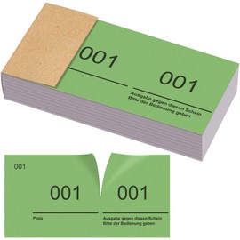 Nezyo Double Number Blocks 1-100 raffle lots with numbers, number blocks, number blocks, 10 cm x 5 cm for wardrobe, raffle, events, parties, fairs, lotteries and hospitalities (green)