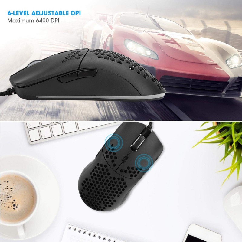 J900 Ratón Gaming con Cable, Ratón de Computadora con Carcasa