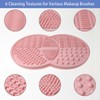 Vasterqua 2 Pcs Makeup Brush Cleaning Mat, Silicone Makeup Brush