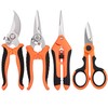 4 Pack Garden Pruning Shears Set,Heavy Duty Garden Bypass Pruning
