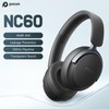 Picun NC60 Wireless Headphones, -48dB Active Noise Cancellation, 130H Playtime,