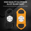 CIGARLOONG Cigar Cutter Hexagon Stainless Steel Sharp Blade Guillotine (Orange)