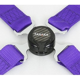TANAKA UNIVERSAL PURPLE 4 POINT CAMLOCK QUICK RELEASE RACING SEAT BELT HARNESS