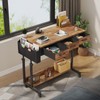 Rolling Standing Desk Adjustable Height with Drawers on Wheels, 40
