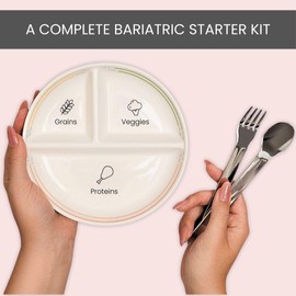 Uba BARIATRIC Portion Control Plate Set for Gastric Sleeve, Bariatric & VSG (Bariatric Must Haves)