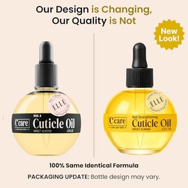C CARE Aceite Para Cutículas De Almendras Dulces Para Uñas - Repara Cutículas Durante La Noche - Hidrata Y Fortalece Uñas Y Cutículas - Gotero Y Cepil