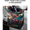 HOTOR Car Trash Can with Lid and Storage Pockets -