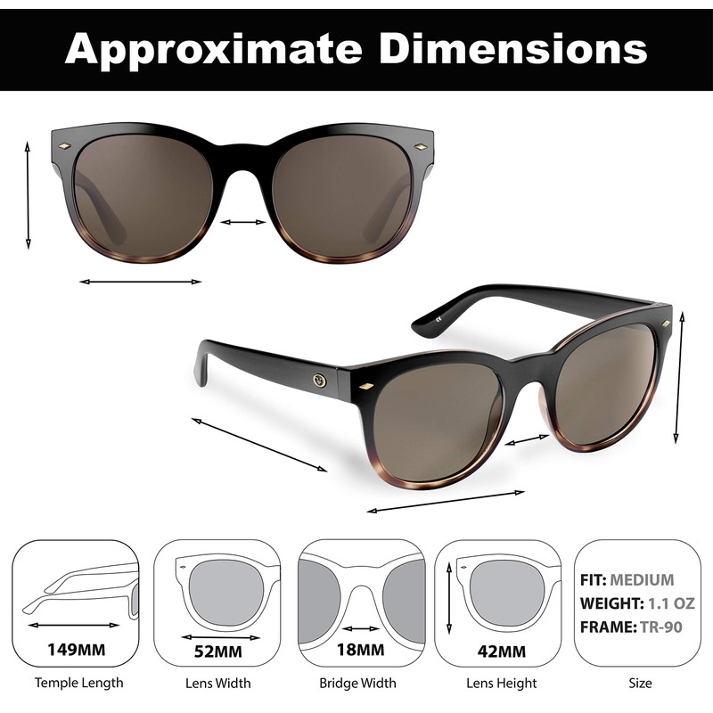 Flying Fisherman Unisex's Careen Sunglasses, Gloss Black Frame/Amber Lens, Medium