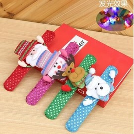 Luminous Sparkling Kids' Christmas Bracelet with LED Light One Size/Green 20ea