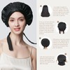 Black Silk Hat, Breathable, Non-Slip Mulberry Silk Sleep Cap, Silk