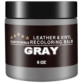 STARTSO WORLD Leather Recoloring Balm 200ml |Gray Leather Repair Kit for Furniture, Leather Color Restorer for Couches | Leather Dye | Repair, Restore & Renew Old, Faded Leather