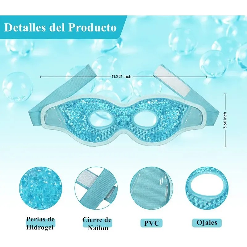 Pack de 2 Mascarillas de Gel para Cara y Ojos,