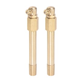 uxcell Brass Straight Grease Fitting G1/8 Thread 85mm Length Hydraulic Grease Fitting Accessories, 2Pcs