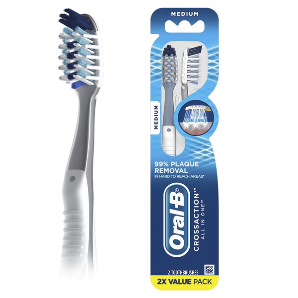 Oral-B Pro-Health All-In-One 40 Medium Toothbrush Twin Pack, 2.000 Count (Pack of 3)