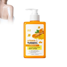 Hppsctink 300 ml Turmeric Body Milk and 240 g Turmeric Scrub, Moisturising & Brightening, Skin Care, Cleansing Skin, Cream