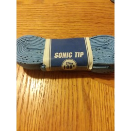 A&R Hockey skate Laces 108 Inch Blue Sonic Tip.