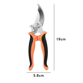 Versatile Scissors, Curved Blade, 7.5 inches (190 mm), Stainless Steel, Strong Utility Shears, Spring Loaded Handle, Multi-Purpose Cutting Tool, Metal Cutting Tool, Sheet Metal Scissors, For Home