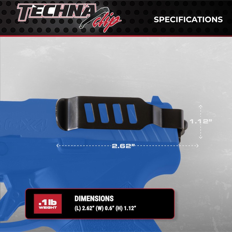 Techna Clip Concealment System for Taurus GX4 9mm Luger Pistols