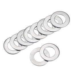sourcing map 60mm x 33mm x 3mm Carbon Steel Flat Washer for Screw Bolt 10Pcs