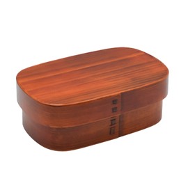 Wakayama Wappa Bento Box Store A-40-273271 Magewappa Wooden Lacquered Lunch Box, Approx. 6.7 x 4.3 inches (17 x 11 cm), Single Tier, Square, Small
