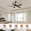 SPACORA 42 Inch Ceiling Fan with Light, Black Ceiling Fans
