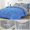 HEVUMYI Royal Blue & Light Grey Full Comforter Set -