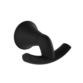 Symmons Elm Wall Mounted Bathroom Robe Hook in Matte Black Large