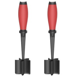 2 picadoras de carne, 5 cuchillas curvas, trituradora de carne molida, resistente al calor, herramienta trituradora de carne para hamburguesas, carne molida, pavo y más, utensilios de nailon para picar hamburguesas, utensilios antiarañazos, rojo