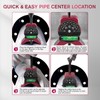 Magnetic Pipe Center Finder Tool, Y-Shape Pipefitter Gauge with Adjustable