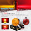 Partsam - 2 luces LED redondas de doble cara para