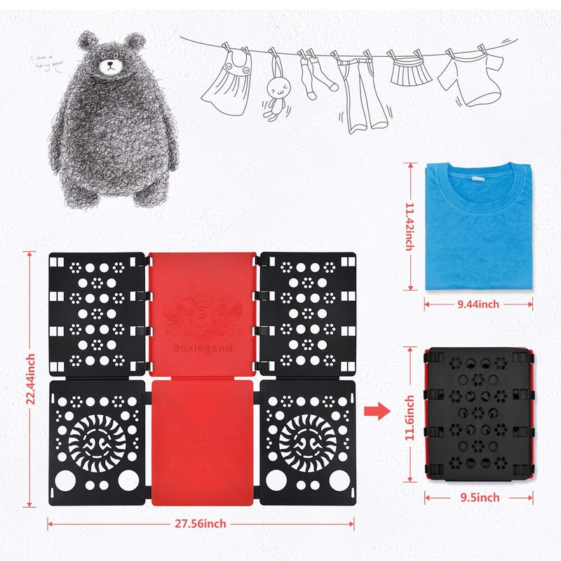 BoxLegend Version 3 Shirt Folding Board t Shirts Clothes Folder