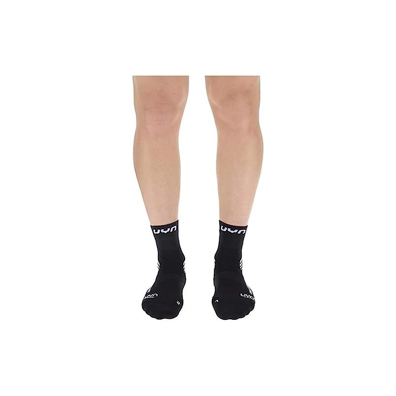 UYN Men's Run Trail Challenge Sock, Black/White, M EU