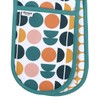 Retro Spot Recycled Cotton Double Oven Gloves - Teal