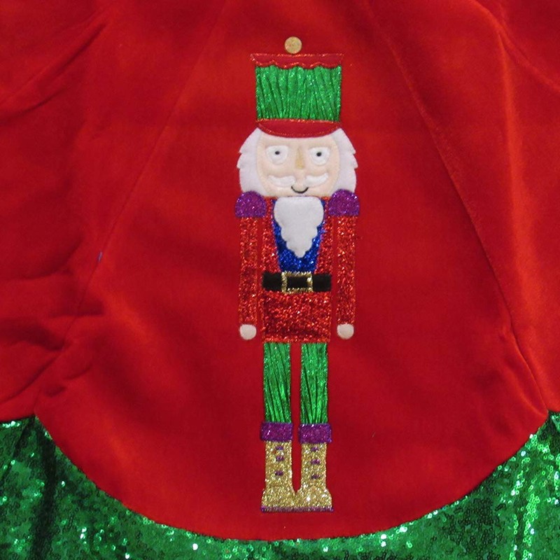 Kurt S. Adler 48" Velvet Nutcracker Tree Skirt