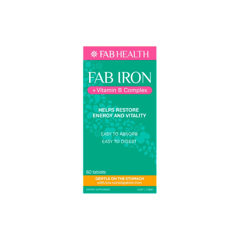 Fab Iron + Vitamin B Complex 60 Tablets