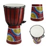Wood Djembe Drum, 6.5'' x 12''Carved Mahogany African Drums with