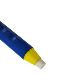 Groove Retractable Click Pencil Eraser, Yellow Body, Pack of 1, Eraser Refill, Pen-Style Mechanical Retract Eraser, School Office Home Use, iZOFAX Black Ball Pen