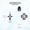 ONEFINITY Cross Necklace for Women Sterling Silver Black Onyx Cross
