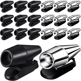 Frienda 20 Pieces Deer Whistles for Vehicles Avoids Collisions, Deer Whistles for Car, Horns for Vehicles Warning Devices with Waterproof Animal Alert for Car and Motorcycle (Black,Silver)