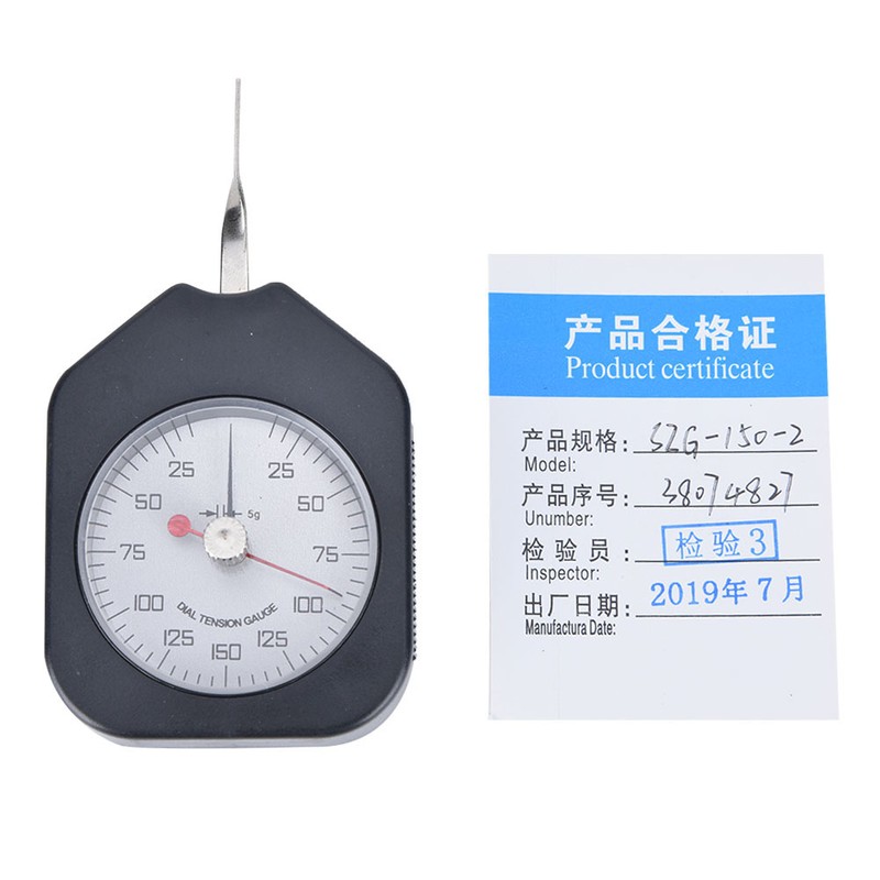 Plastic Pointer Type Double Needles Tension Meter Analog Dial Gauge