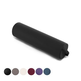 DR.LOMILOMI Massage Full-Round Bolster Pillow 21.5" L X 5.5" W (Black, Small Full-Round 611)