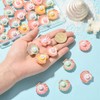 LiQunSweet 30Pcs Colorful Shell Charm, Opaque Resin Cabochons, No Hole,