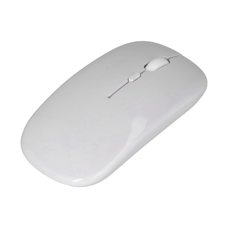 Wireless Mouse Rechargeable DualMode 2.4G Ergonomic Mute Optical Computer Accessories(White