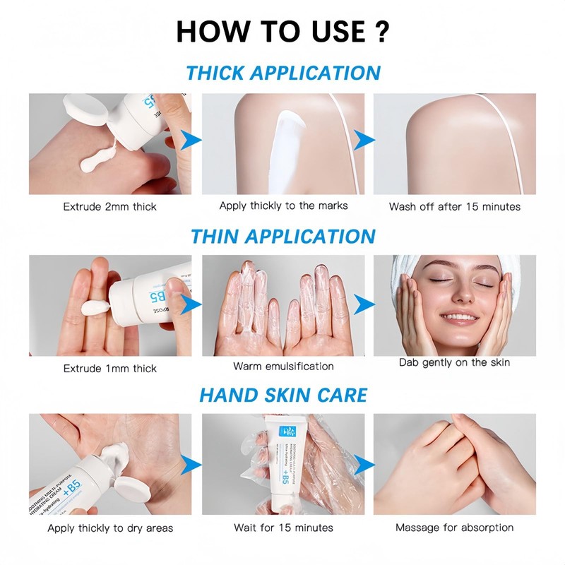 Repair Face Cream,B5 Repairing Balm,Vitamin B5 Face Moisturiser,Skin Barrier Repair