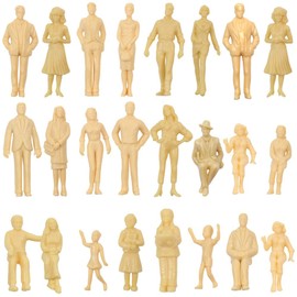 Scene Collection Human Doll People Figures Unpainted 1:25 Pack of 24 Box Garden Decoration Railroad Model Building Model Diorama Educational DIY