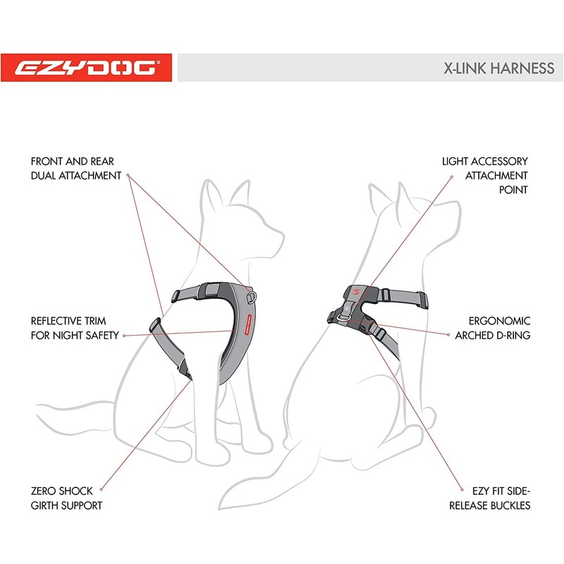 EZYDOG X-Link Harness | Dog Harness, Small, Medium, Large, K9