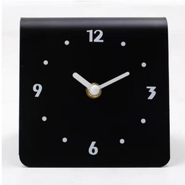 BAOFUYA Modern Table Clock, Quiet Clock, Mini Analogue Shelf, Table Mantel Clock for Bedroom, Bedside, Living Room, Home (Black)